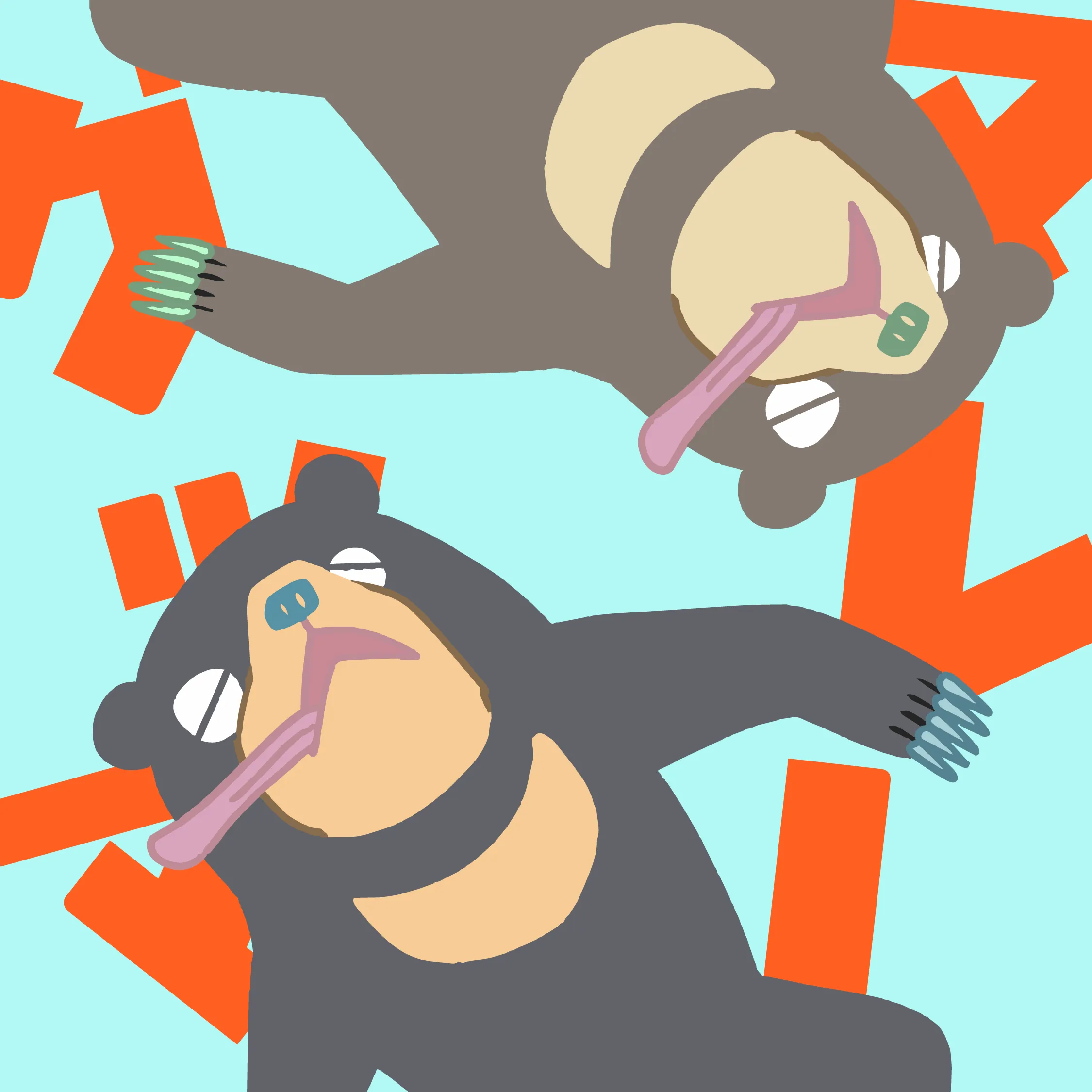 動物イラスト(マレーグマ)①