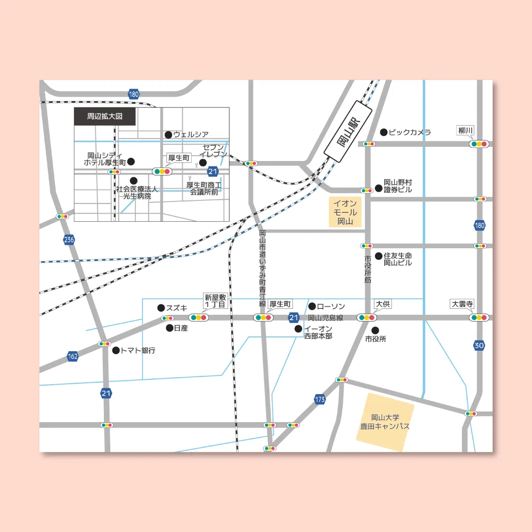 ベーシックな地図デザイン