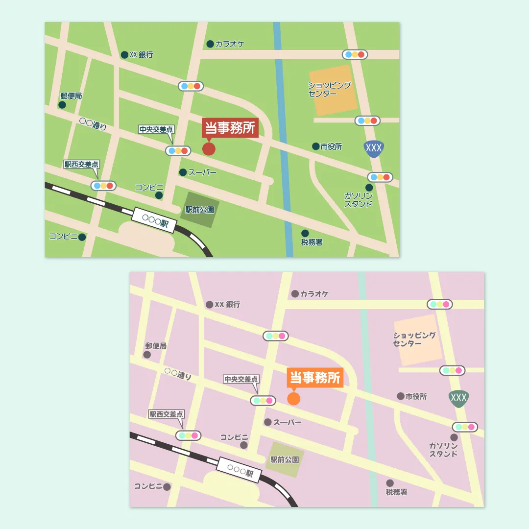 ベーシックな地図デザイン